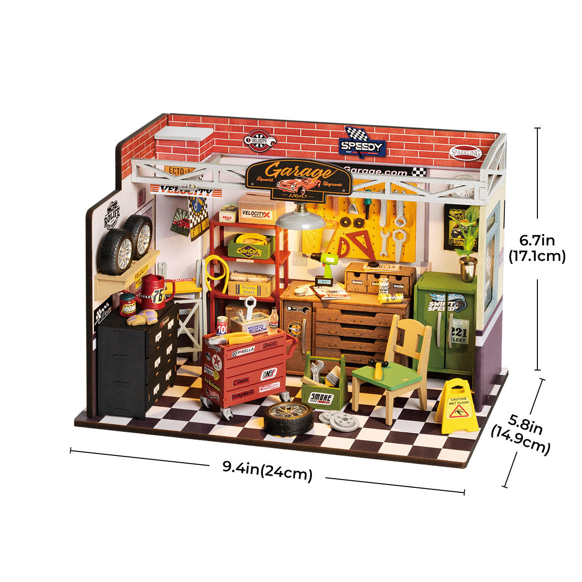 Garage workshop DIY miniature house kit from Hands Craft.