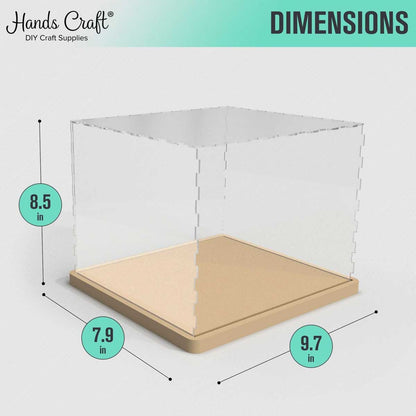 Acrylic Display Case Dust Cover Hands Craft