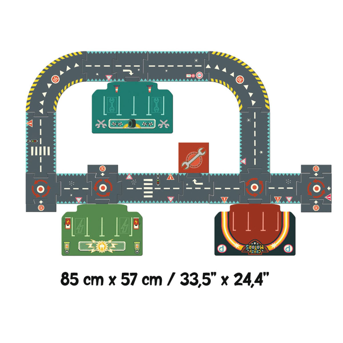 Crazy Motors City Circuit 24pc Giant Roadway Puzzle