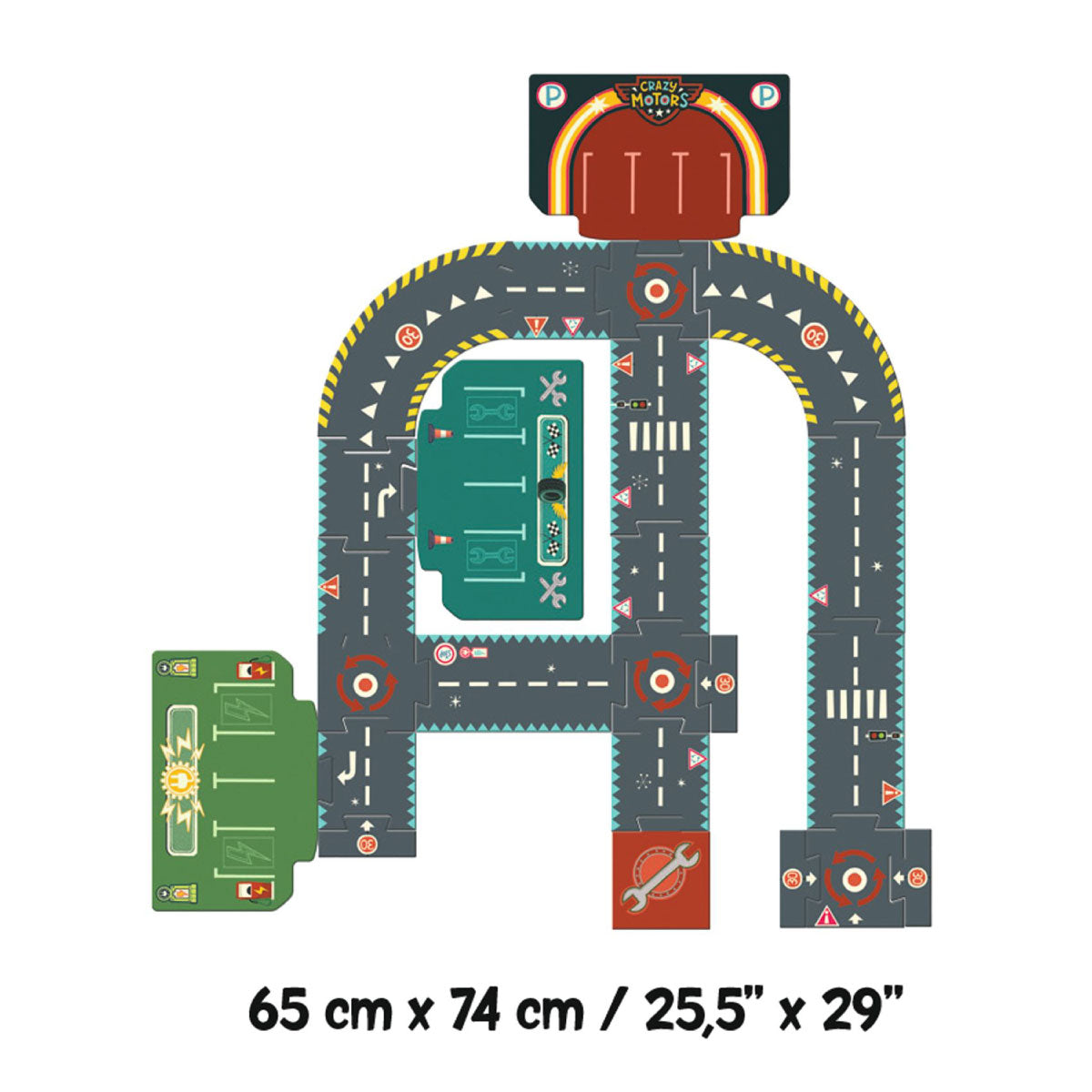 Crazy Motors City Circuit 24pc Giant Roadway Puzzle