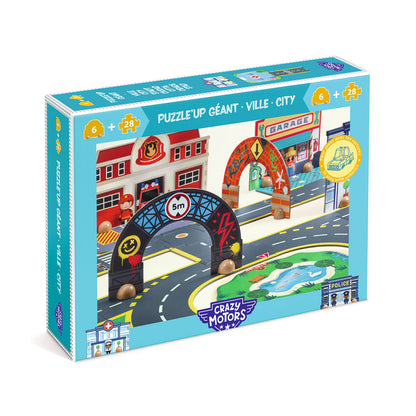 Djeco Crazy Motors Puzzle’Up - Ville 34pc