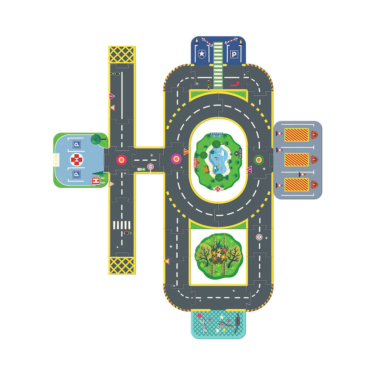 Djeco Crazy Motors Puzzle’Up - Ville 34pc