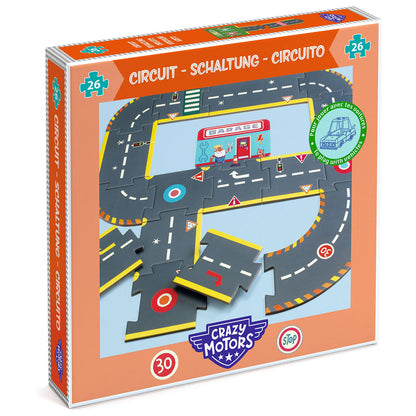 Djeco Crazy Motors Roadway Circuit Giant Puzzle 26pc