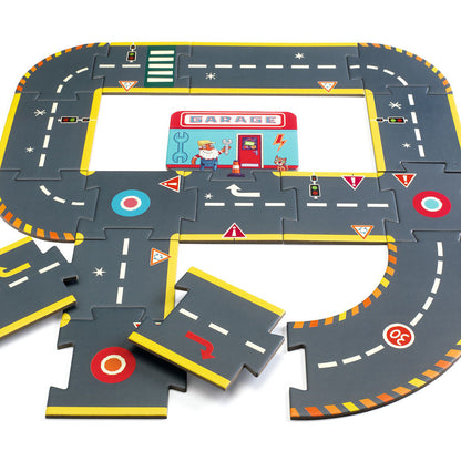 Djeco Crazy Motors Roadway Circuit Giant Puzzle 26pc