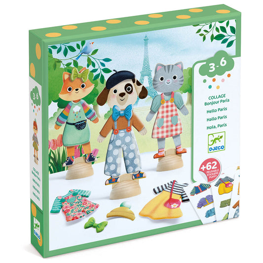Djeco Little Wardrobe Bonjour Paris Collage Kit