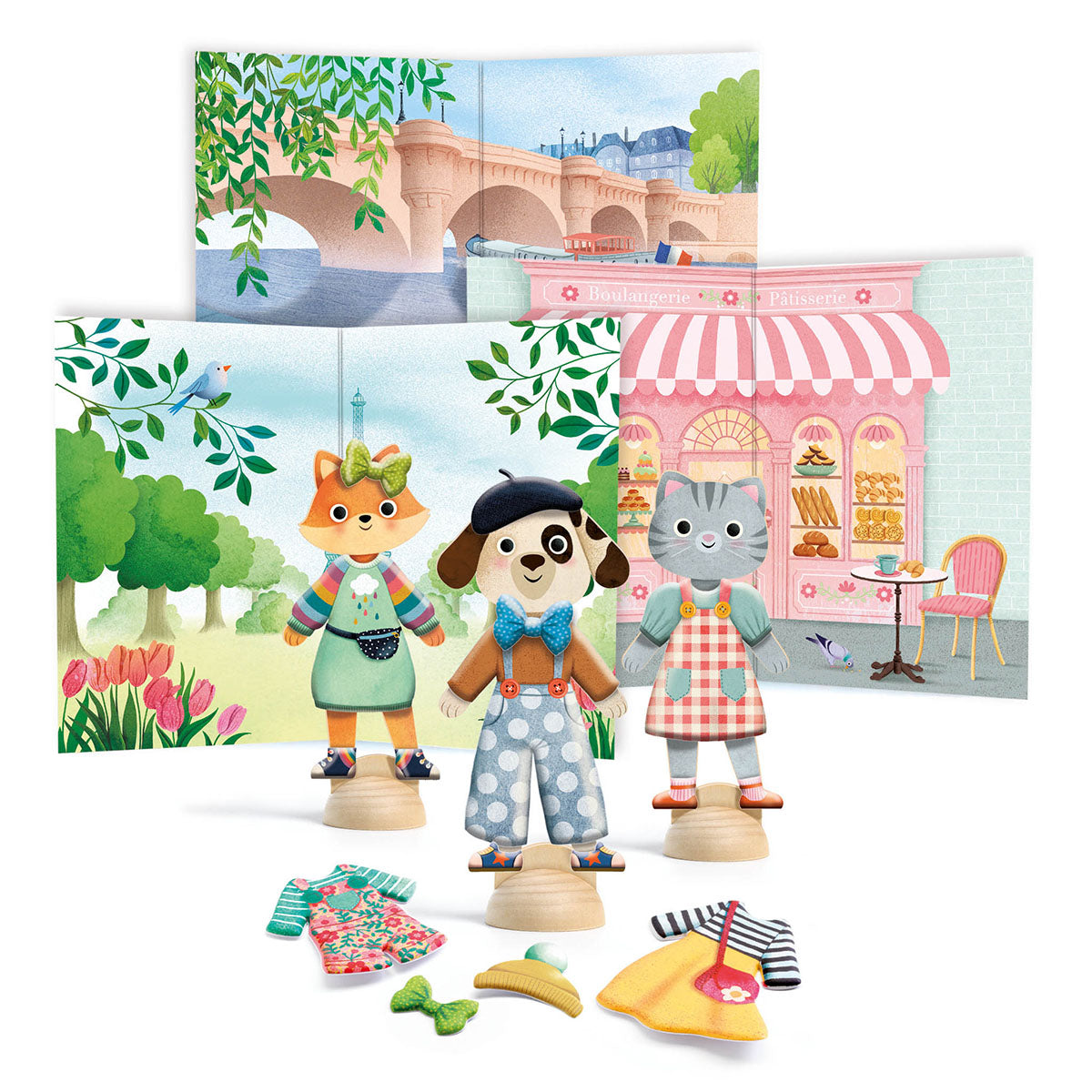 Djeco Little Wardrobe Bonjour Paris Collage Kit