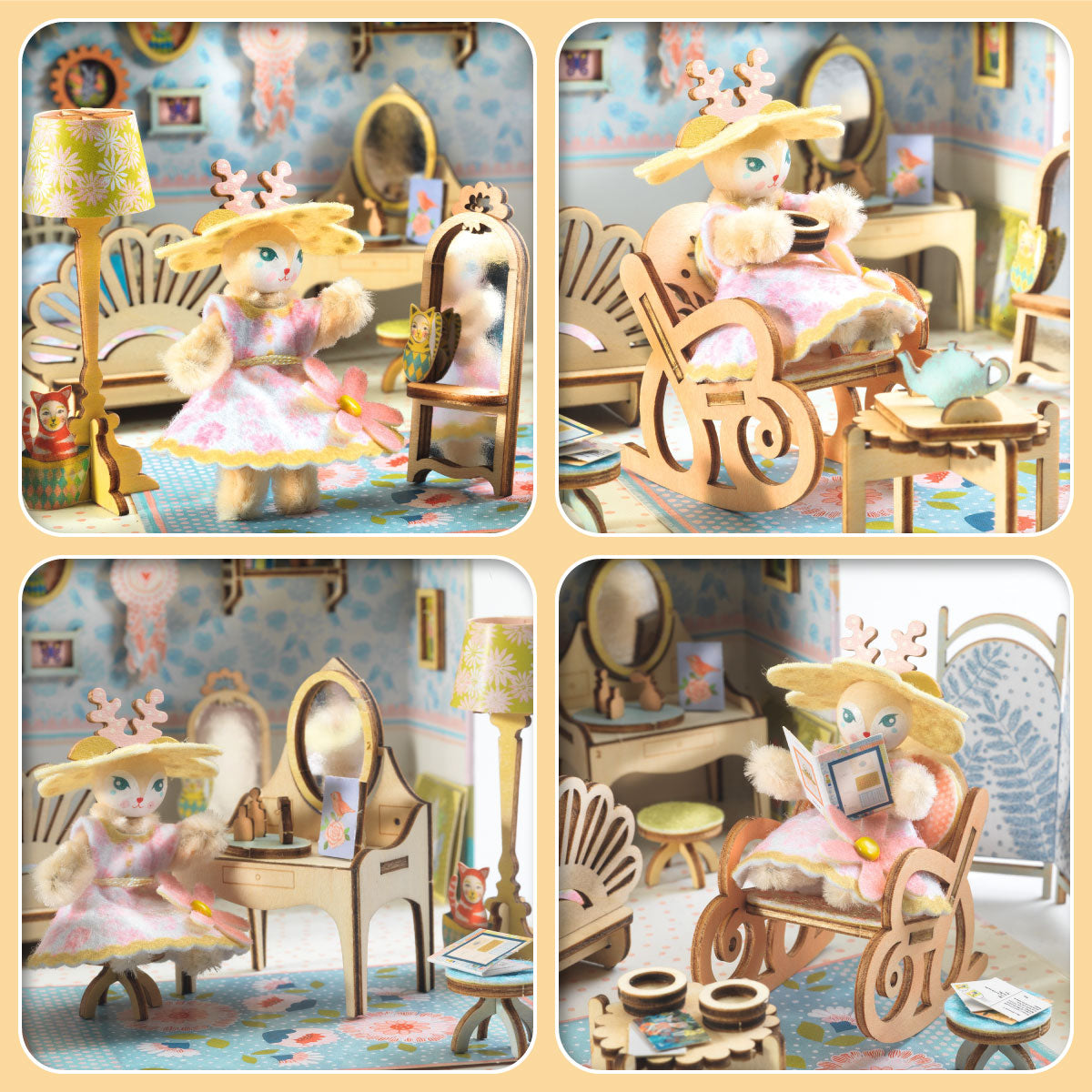 Djeco Mi House Miniature Kit - Alba's Dreamy Bedroom