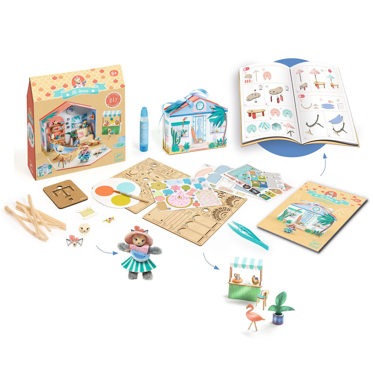 Djeco Mi House Miniature Kit - Mia's Beach Cottage