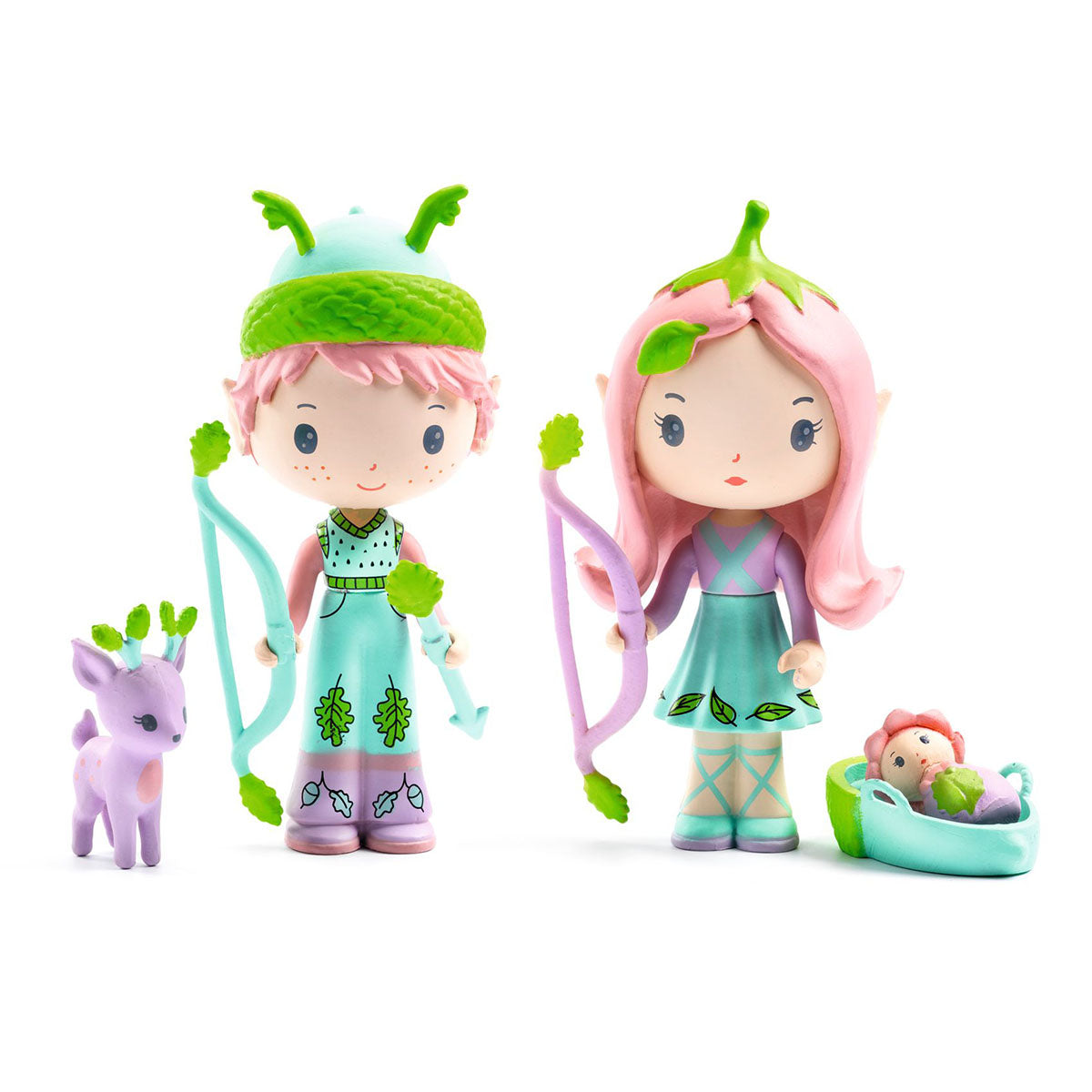Djeco Tinyly Lily and Sylvestre with Babily and Polo Figures