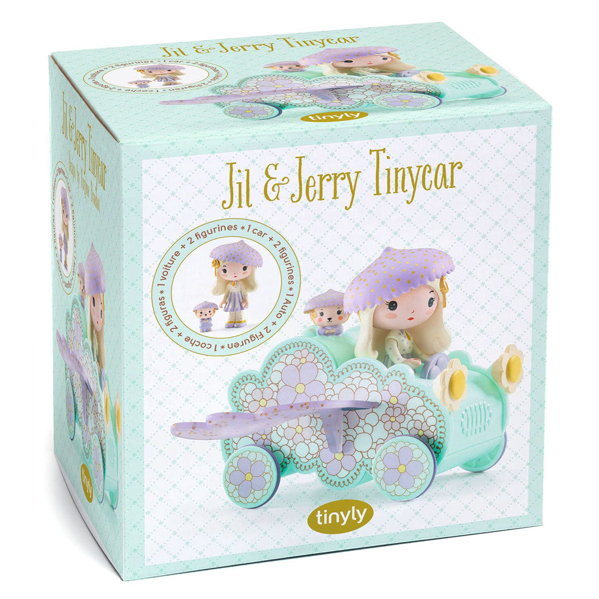 Djeco Tinyly Jil and Jerry Tinycar Playset
