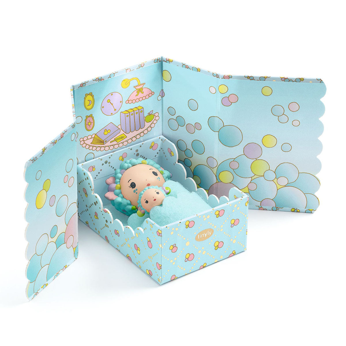 Djeco Tinyly Blue and Bubble’s Tinyroom Playset