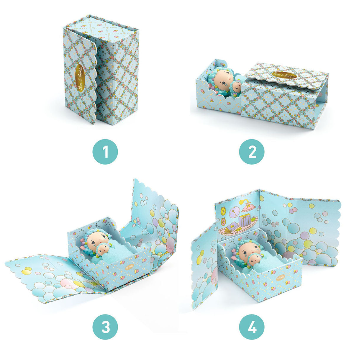 Djeco Tinyly Blue and Bubble’s Tinyroom Playset