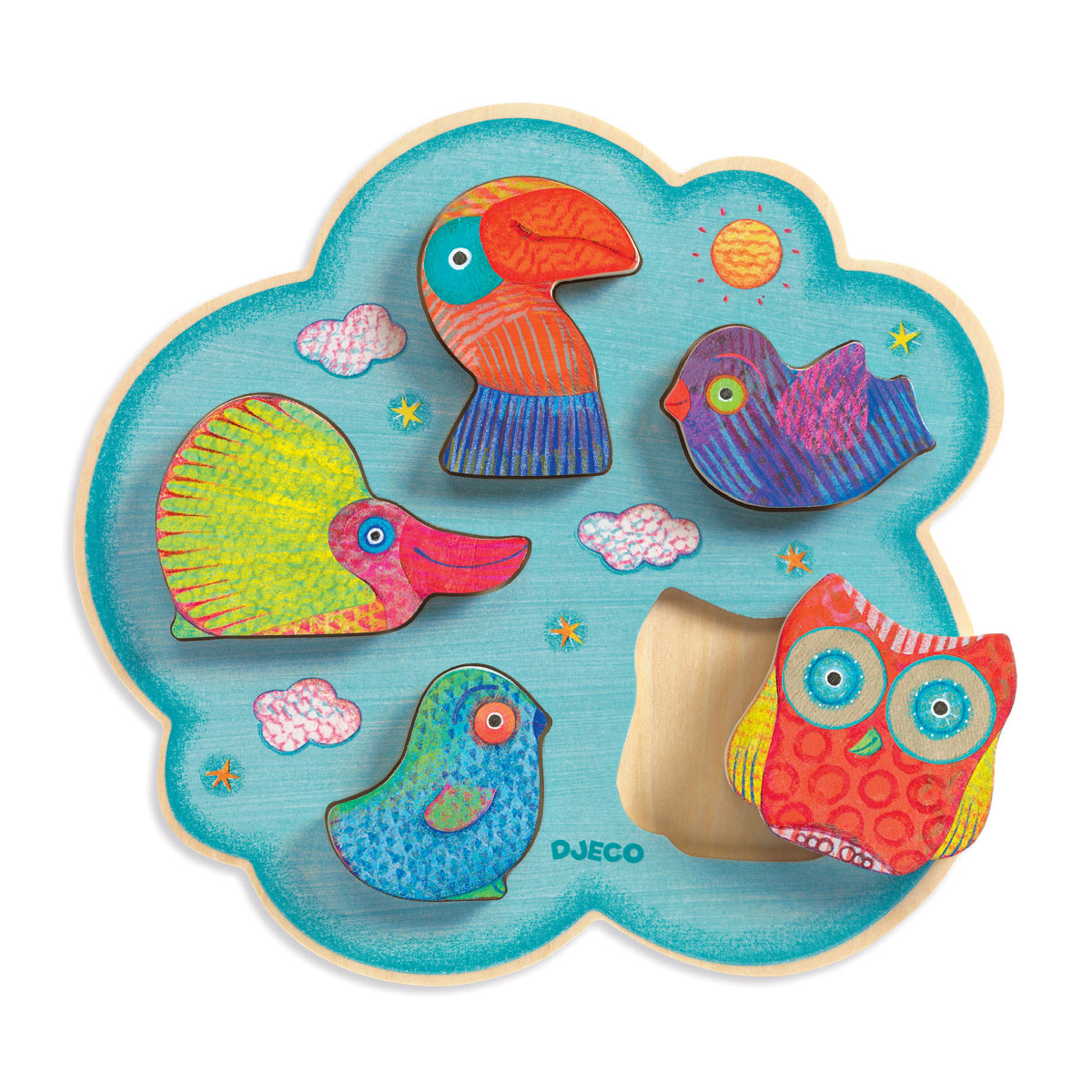 Djeco Wooden Toddler Puzzle Toucanco