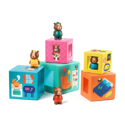 Djeco TopaniHouse Nest and Stack Blocks with Bears