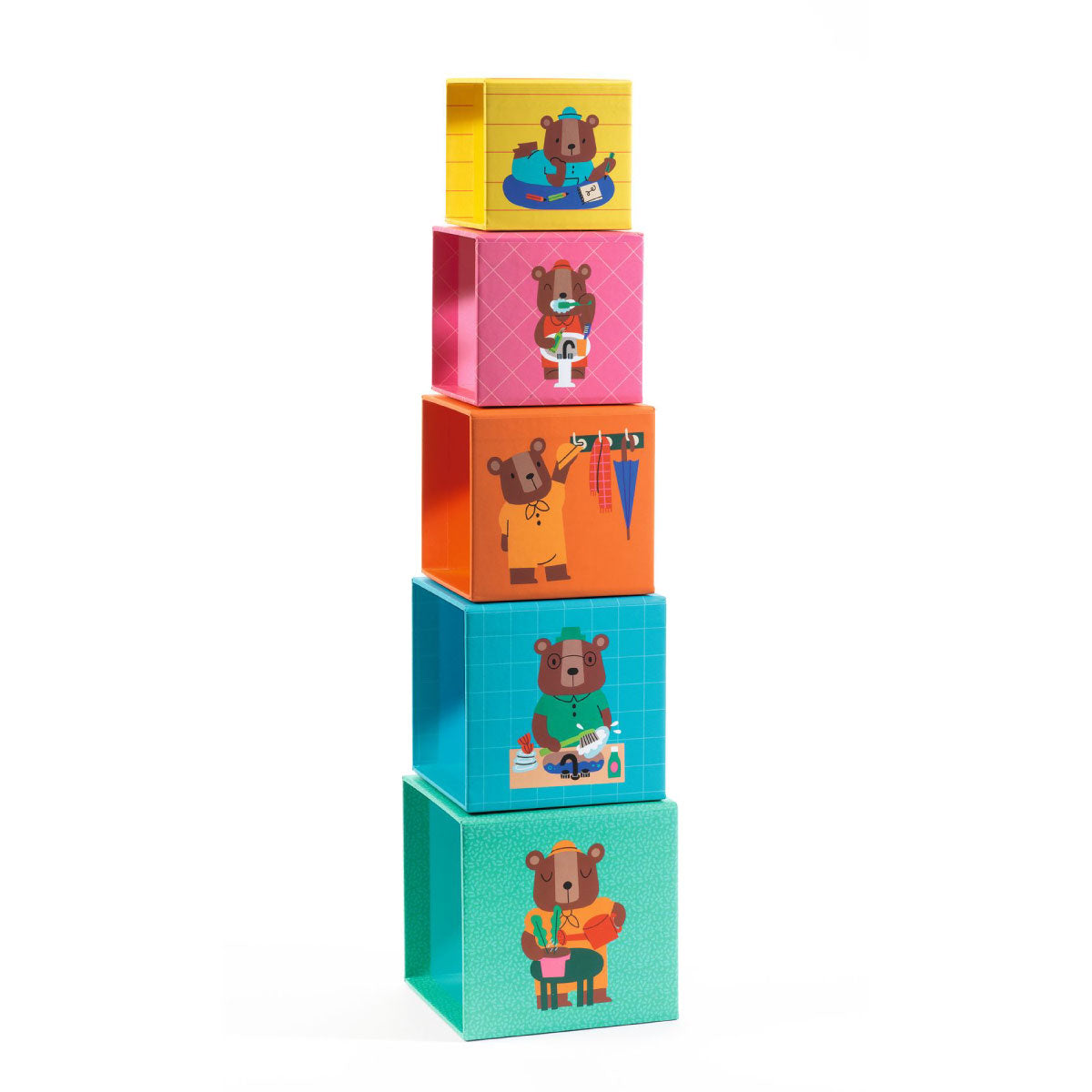 Djeco TopaniHouse Nest and Stack Blocks with Bears