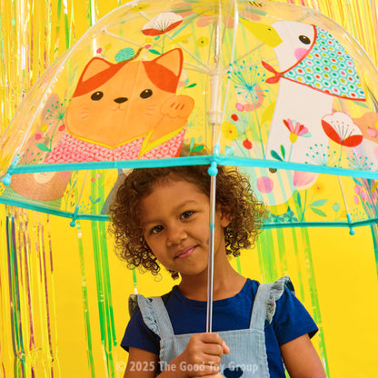 Djeco Child Sized Transparent Umbrellas - 27.5” wide when open