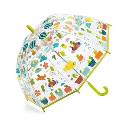 Djeco Child Sized Transparent Umbrellas - Froglets