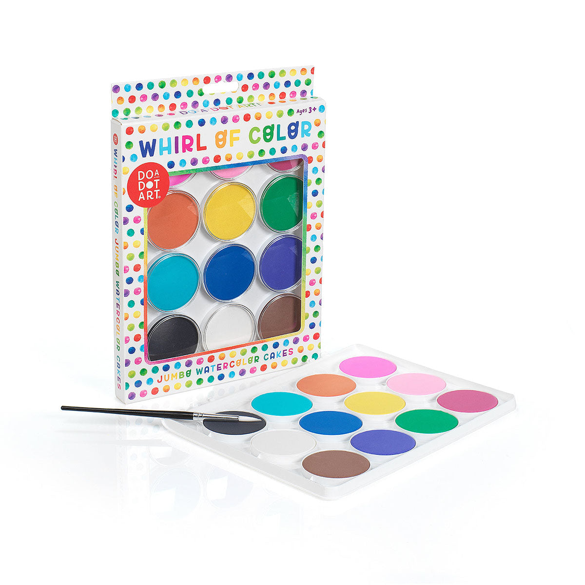 Do-A-Dot Art Jumbo Watercolor Cakes Paint Set - 12 colors