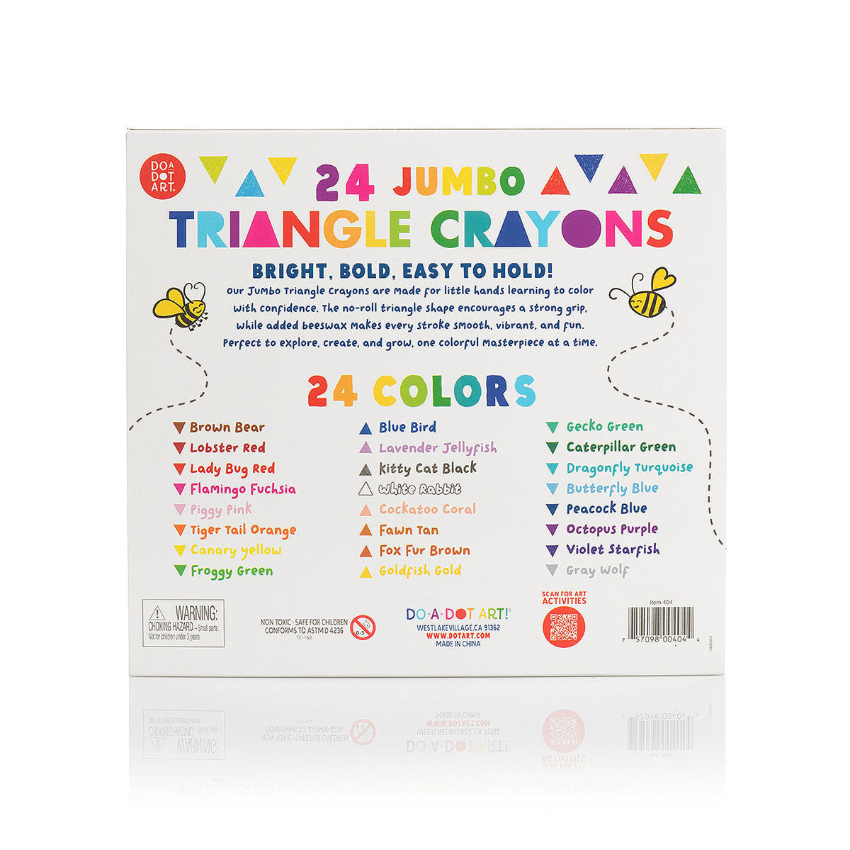 Do-A-Dot Art 24 Jumbo Triangle Beeswax Crayons