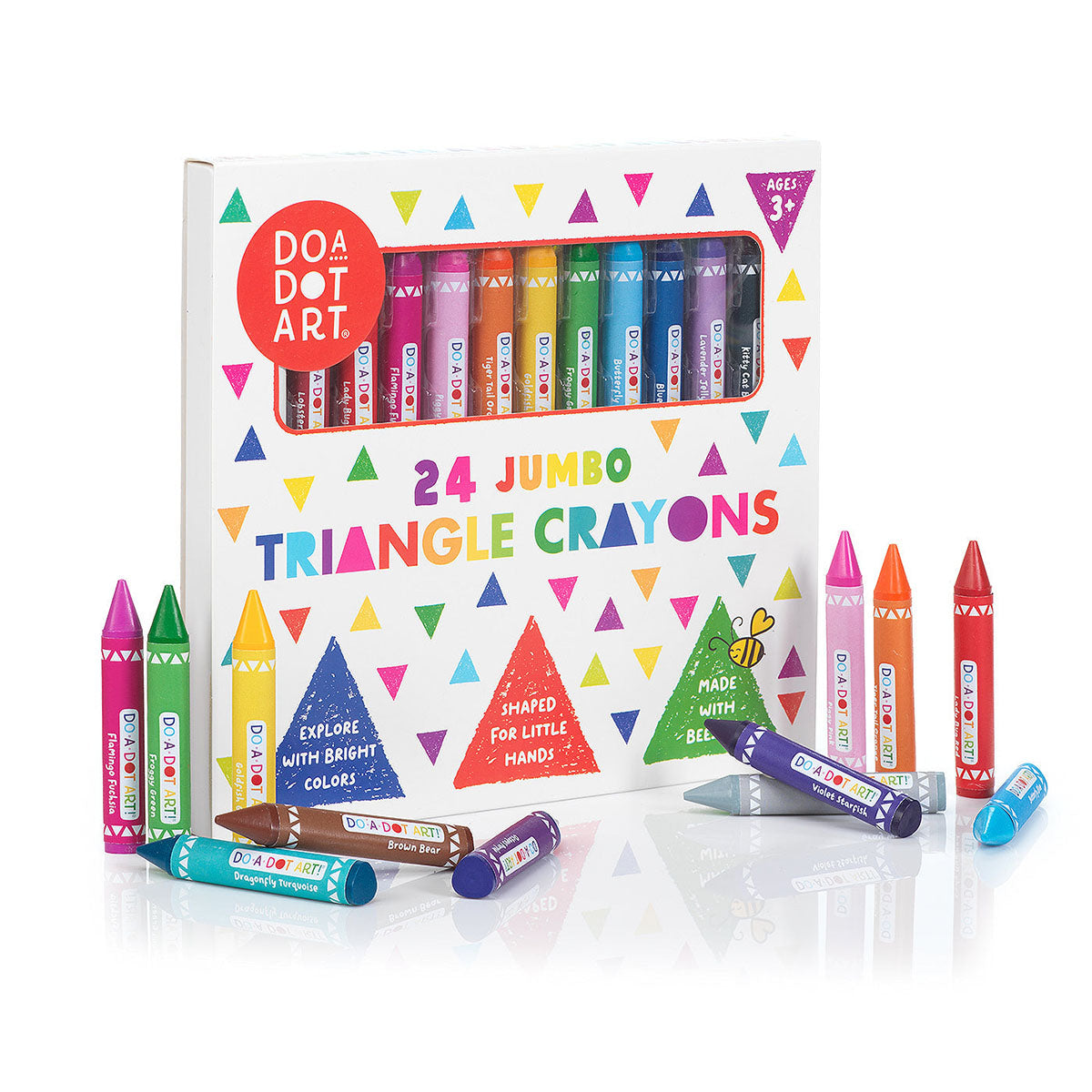 Do-A-Dot Art 24 Jumbo Triangle Beeswax Crayons