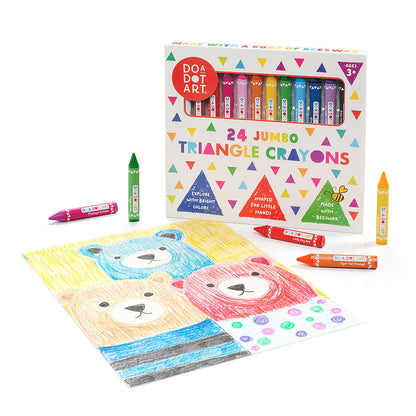 Do-A-Dot Art 24 Jumbo Triangle Beeswax Crayons