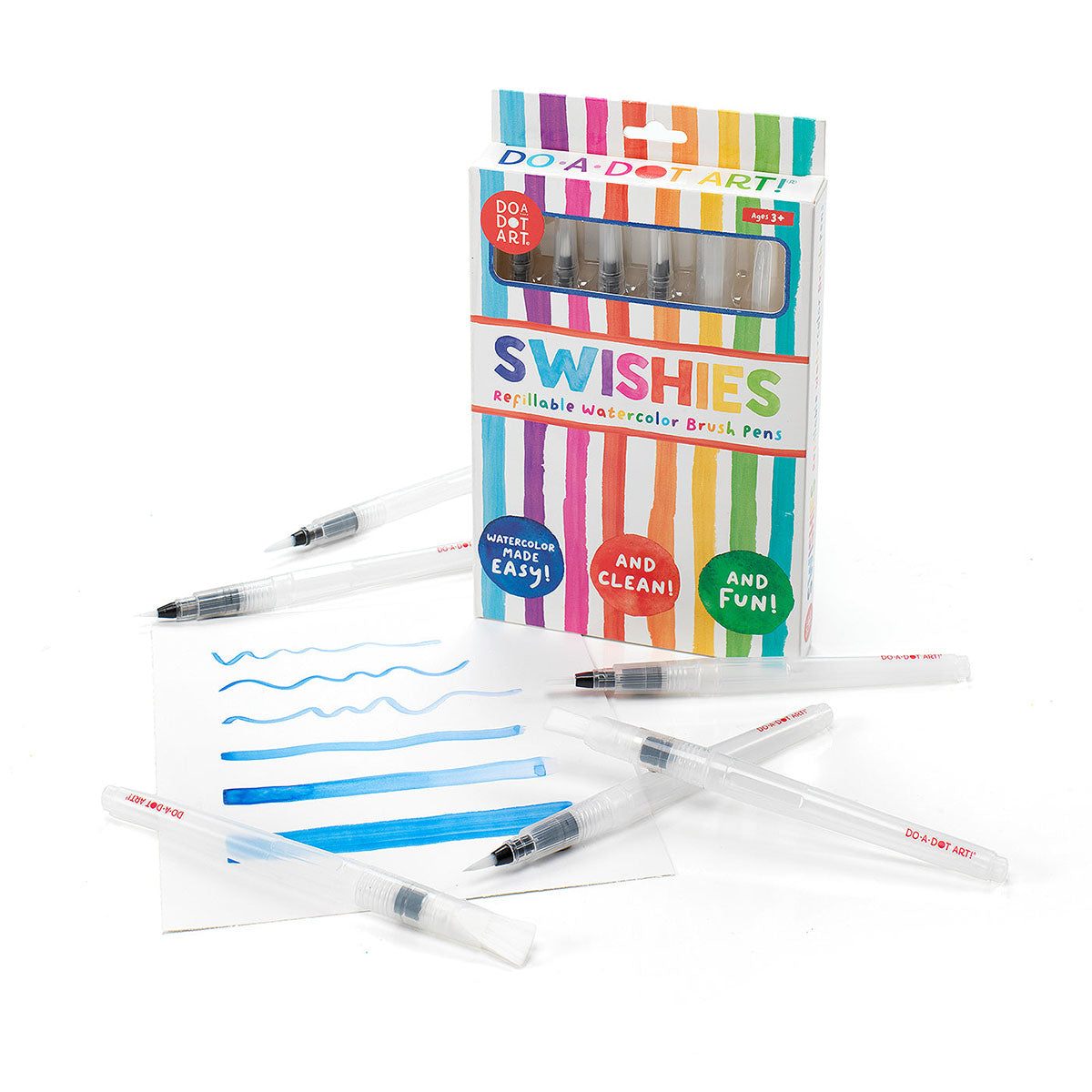 Do-A-Dot Art Swishies Refillable Watercolor Brush Pens - Set of 6