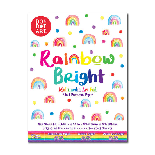 Rainbow Bright Multimedia Art Pad - 3 in 1 Premium Paper from Do-A-Dot Art