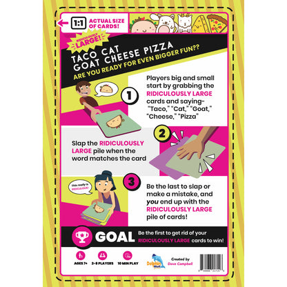 Dolphin Hat Games Taco Cat Goat Cheese Pizza Ridiculously Large Edition