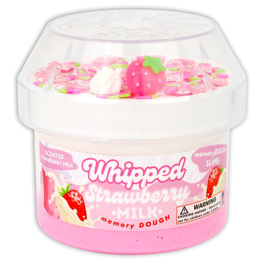 Dope Slimes Whipped Strawberry Milk Memory Dough Slime