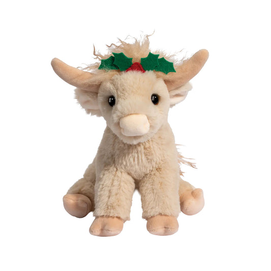 Douglas Plush Laddie Holiday Highland Cow Mini Soft