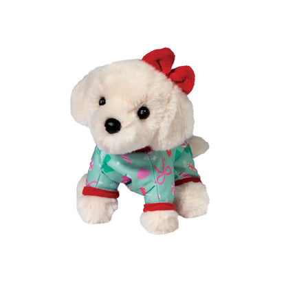 Douglas plush White Lab in Holiday PJ’s - Small