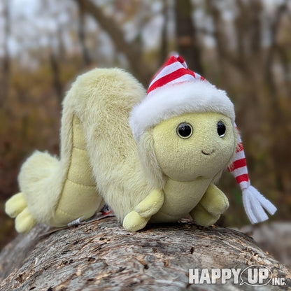 Inchy Inchworm with Santa Hat 8"