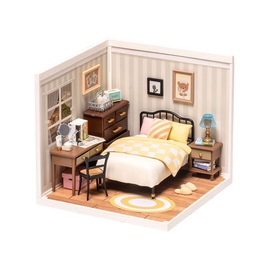 Assembled DIY Miniature House Kit, Sweet Dream Bedroom, from Hands Craft.