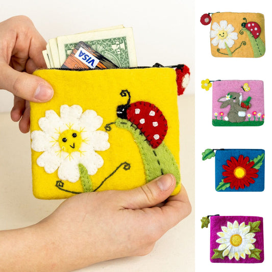 dZi Handmade Wild Woolies Felted Coin Purses