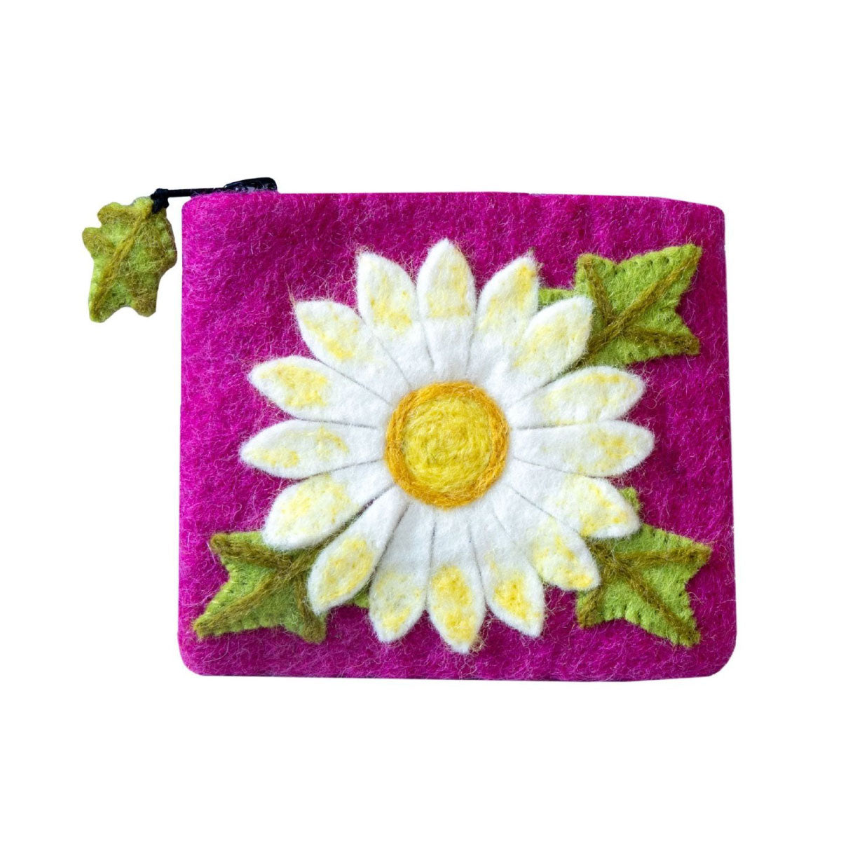 Big Daisy dZi Handmade Wild Woolies Felted Coin Purses