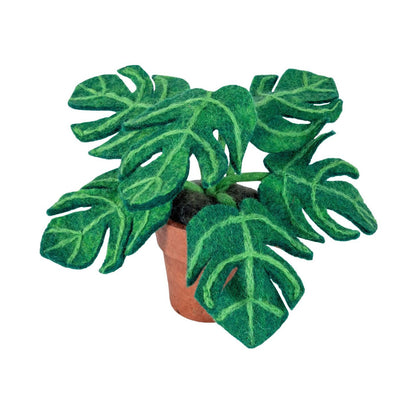 Monstera Felted Potted Houseplant