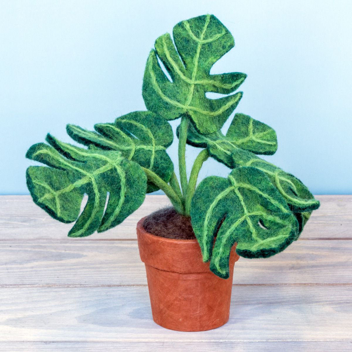 Monstera Felted Potted Houseplant