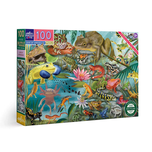 eeBoo Love of Amphibians 100 piece puzzle