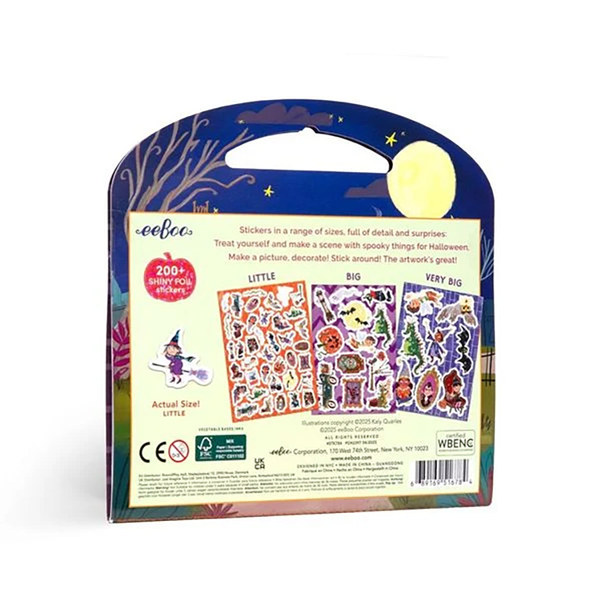 eeBoo Halloween Shiny Foil Sticker Book