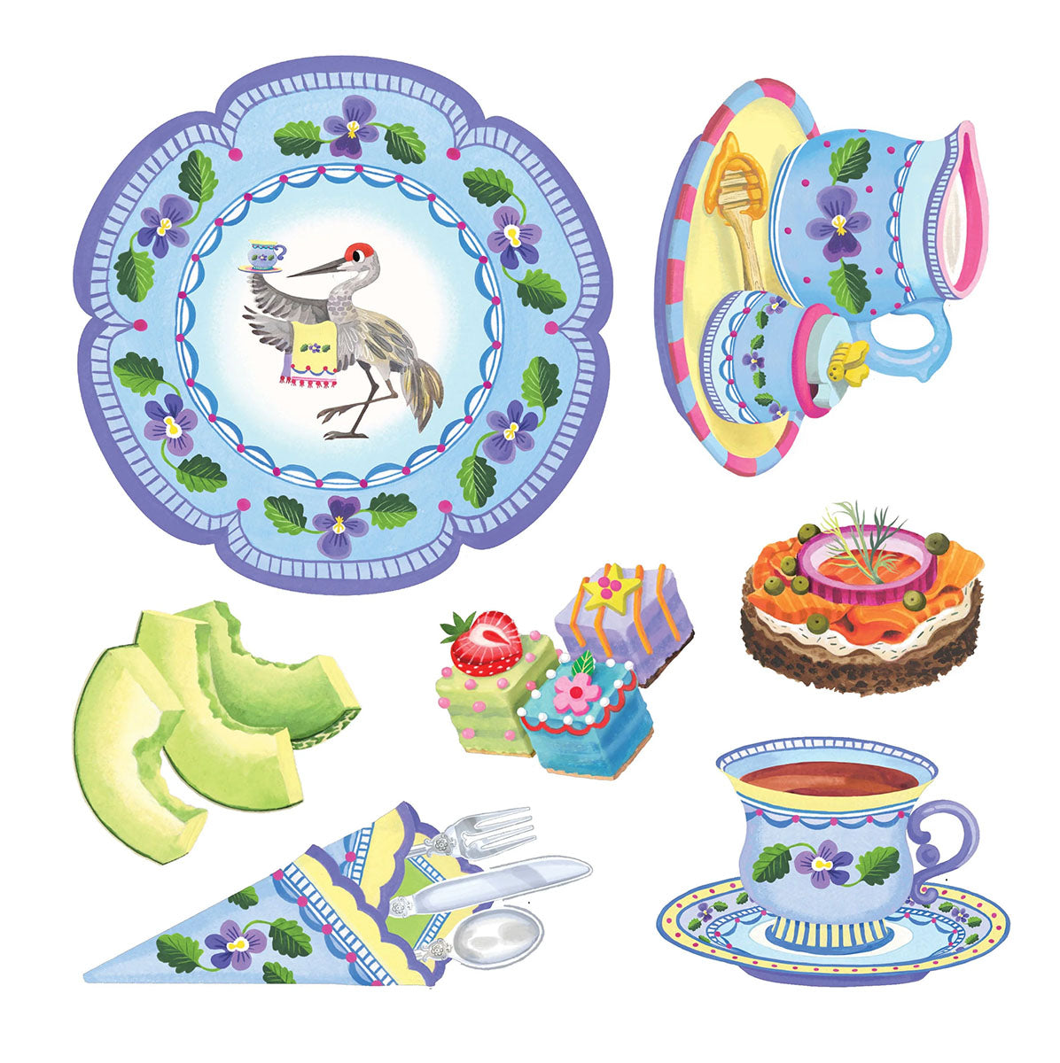 eeBoo Kittens Tea Party Spinner Game