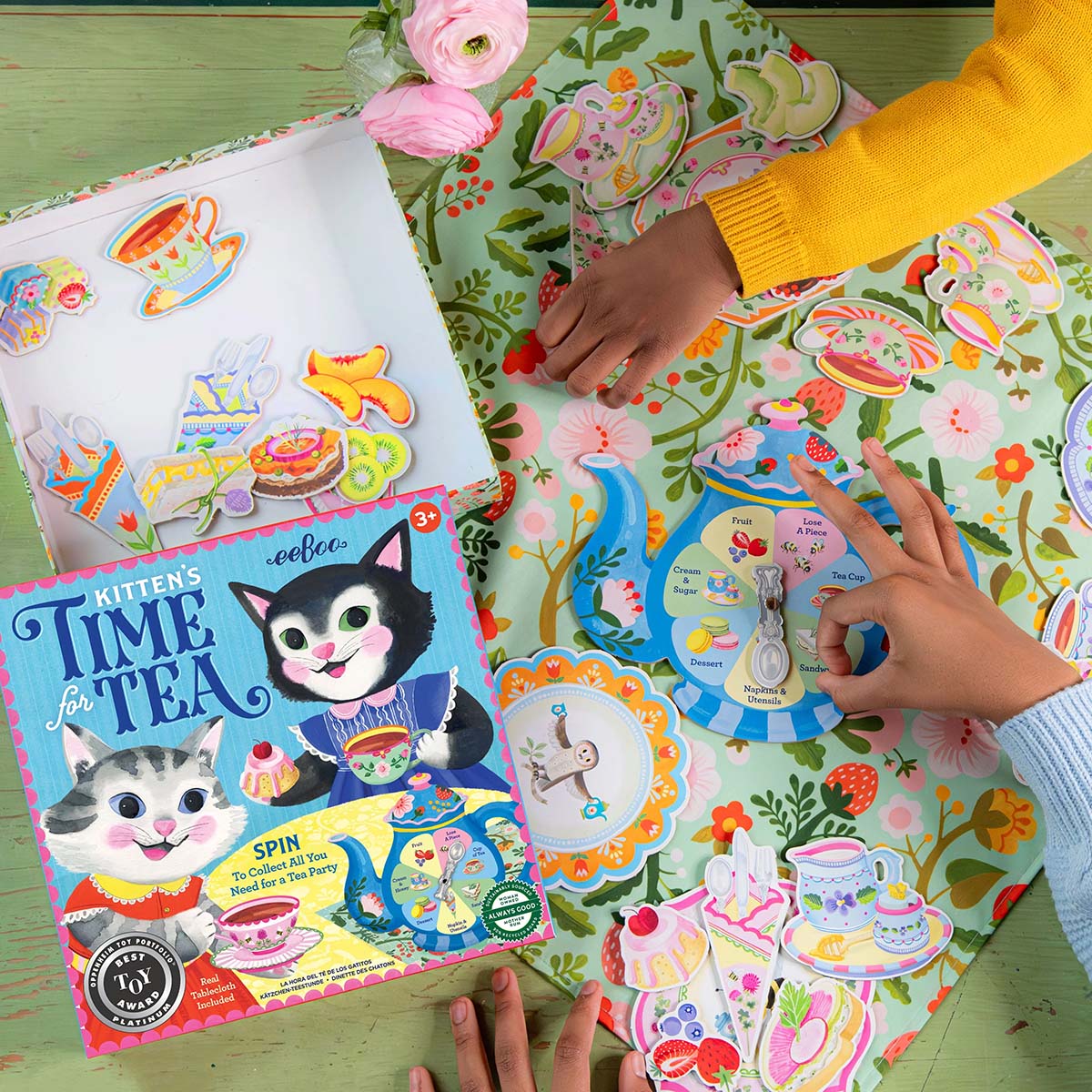 eeBoo Kittens Tea Party Spinner Game