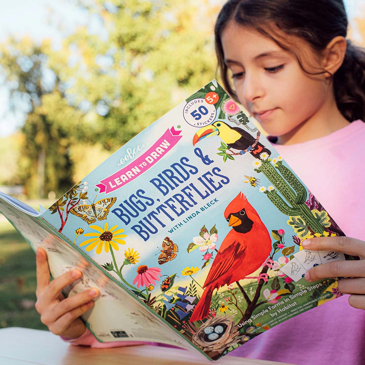 eeBoo Learn to Draw Bugs, Birds & Butterflies Activity Book