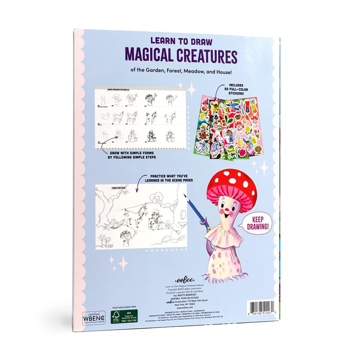 eeBoo Learn to Draw Magical Creatures Activity Book