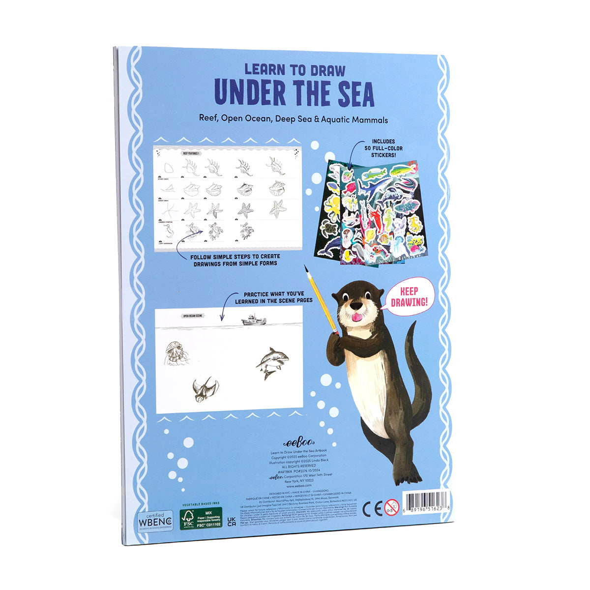 eeBoo Learn to Draw Under the Sea Activity Book