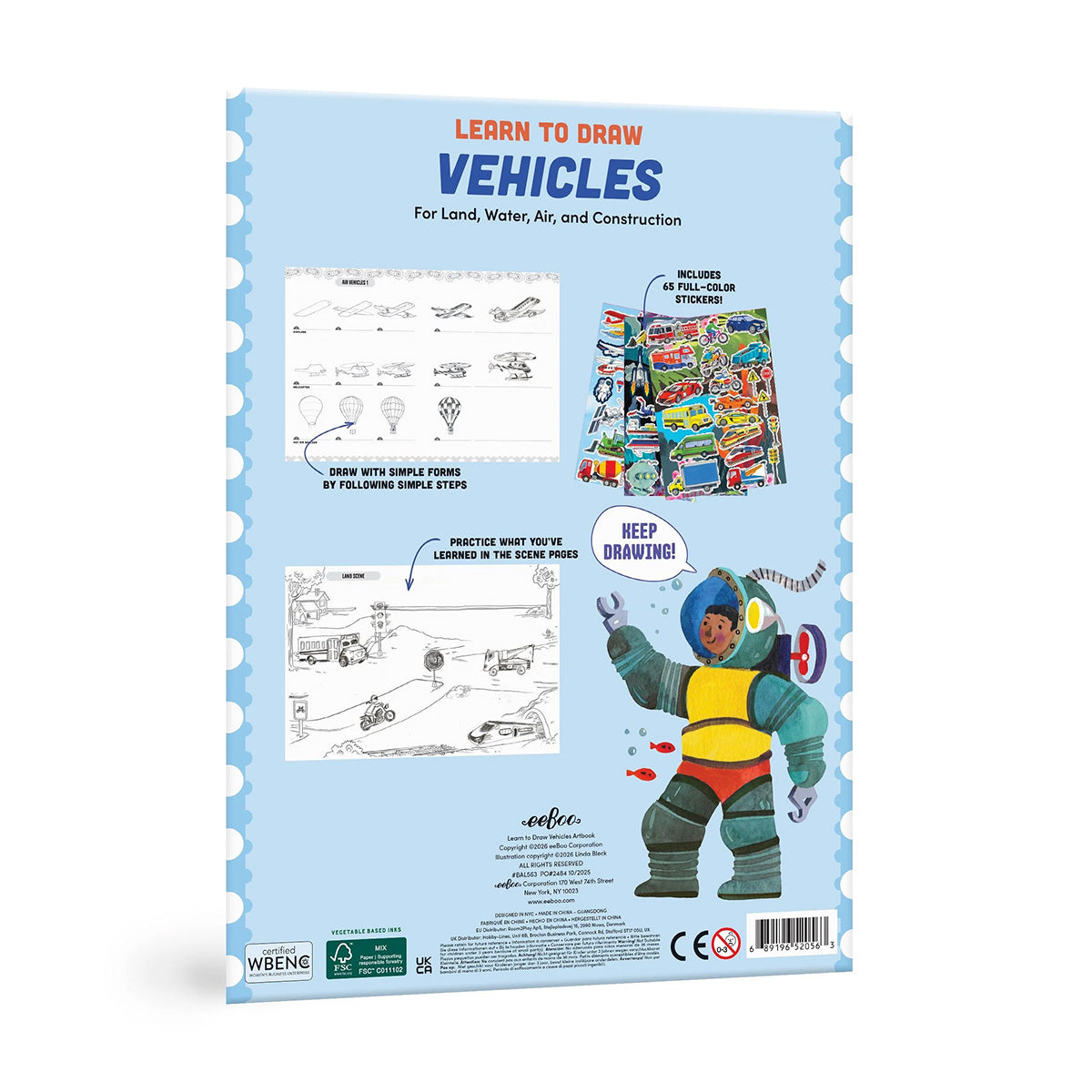 eeBoo Learn to Draw Vehicles Activity Book