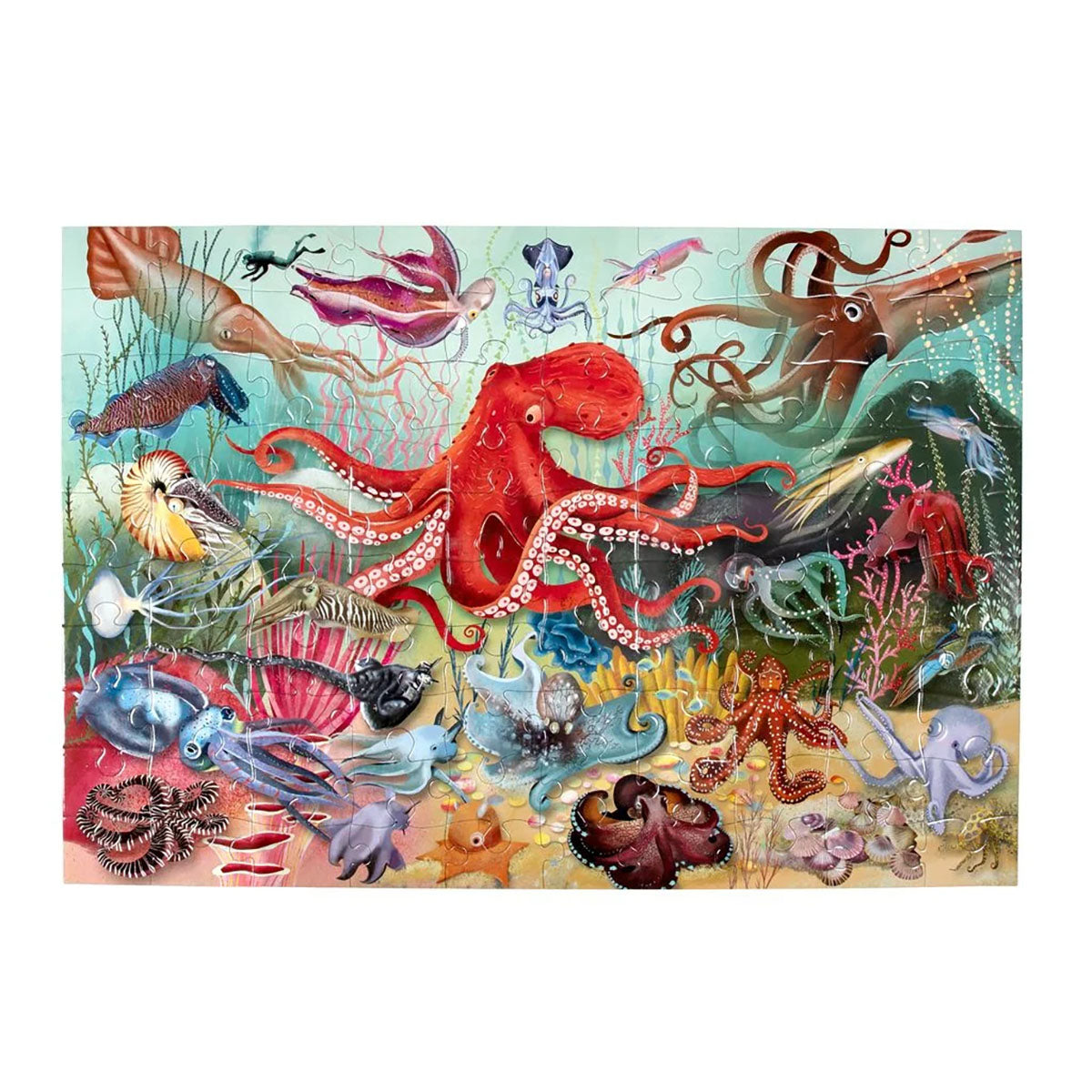 eeBoo Love of Octopuses 100-Piece Jigsaw Puzzle