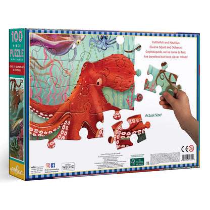 eeBoo Love of Octopuses 100-Piece Jigsaw Puzzle