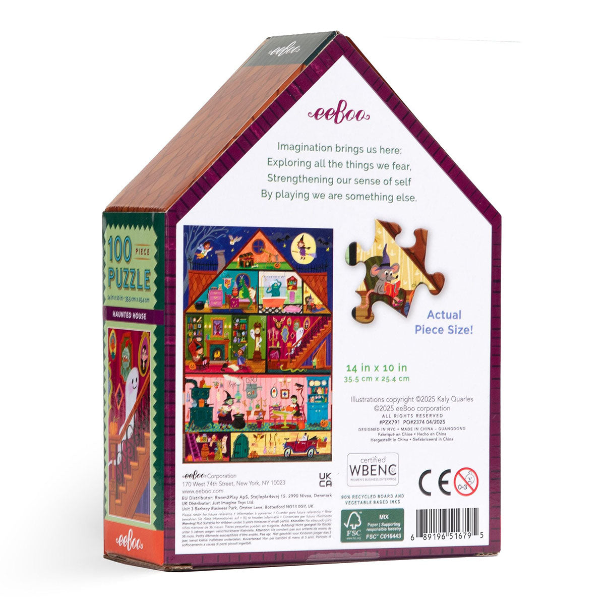 eeBoo Haunted House 100 Piece Puzzle