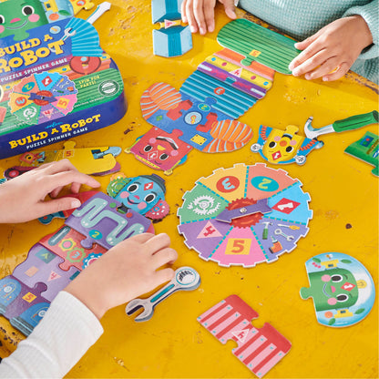 eeBoo Build a Robot Puzzle Spinner Game