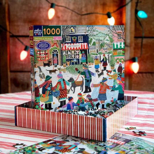 Christmas in the Square - 1000 Piece Puzzle, 23" × 23"